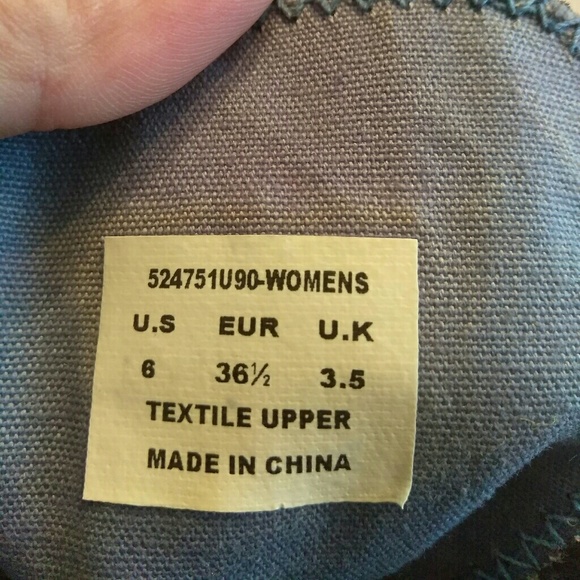 Levi's Hi Tops Dark Blue Canvas Girl's sz 6 - Picture 8 of 8